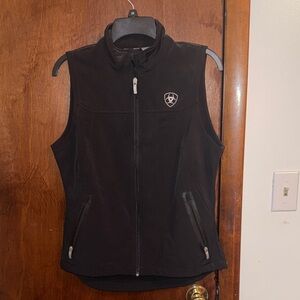 Ariat Black Sleeveless Softshell Vest with Logo